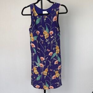 HD in Paris Floral Mini Dress - Blue and Orange